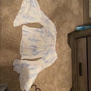 Hollister off the shoulder cropped blouse.